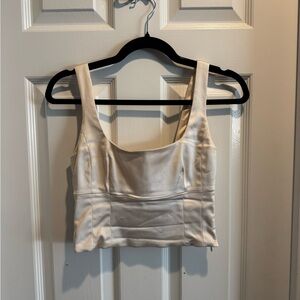 Wilfred Cream Satin Tank Top